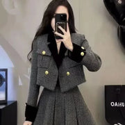 Robe Mini & Veste Tweed Élégante